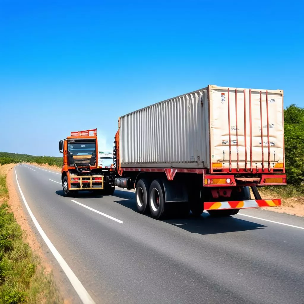 Xe tải vận chuyển hàng hóa