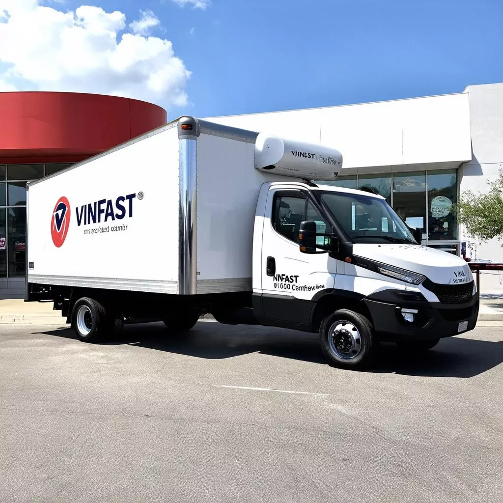 VinFast truck making a delivery