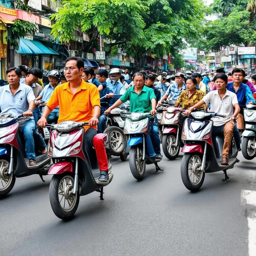 Xe tay ga cao cấp đường phố