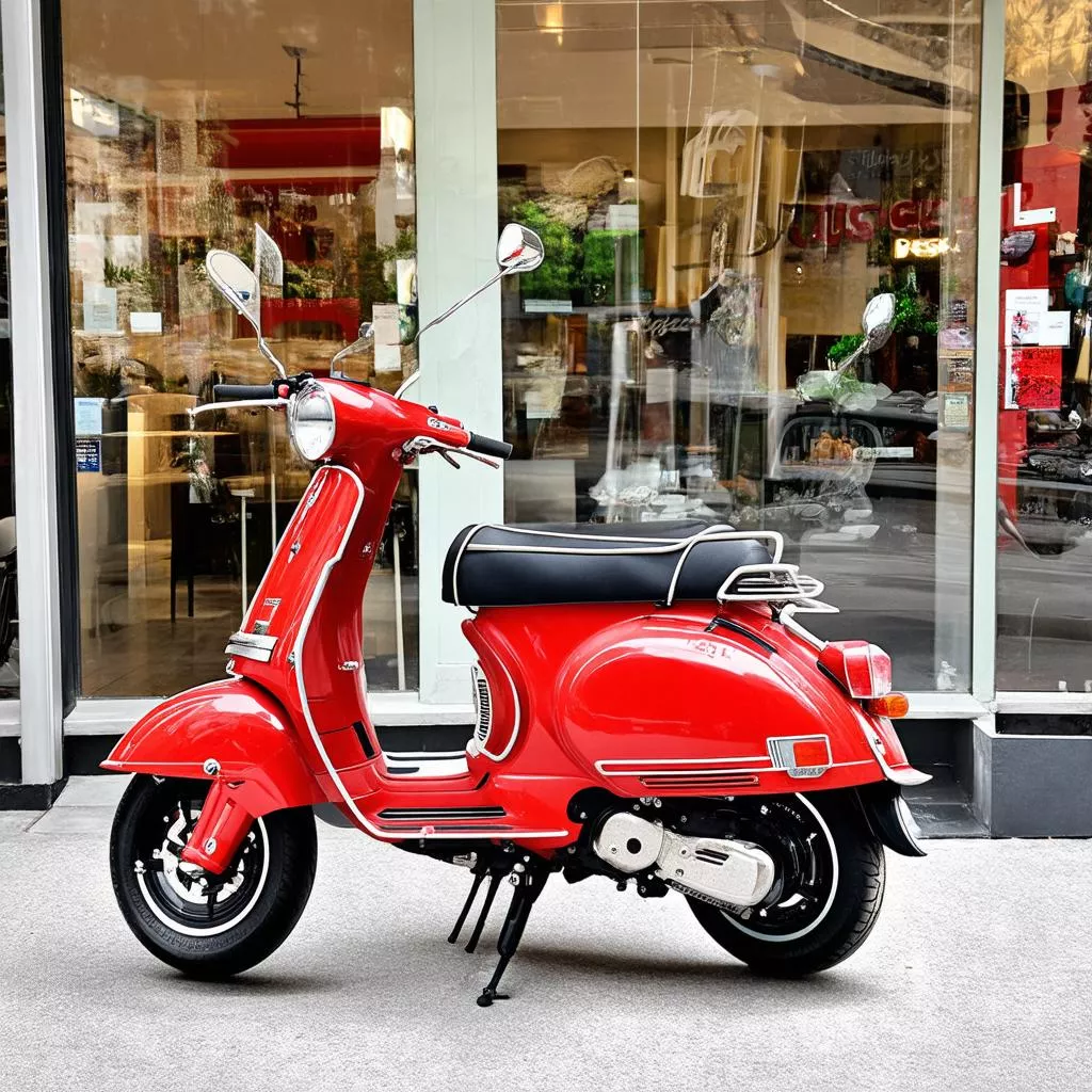 Xe Vespa Sprint màu đỏ