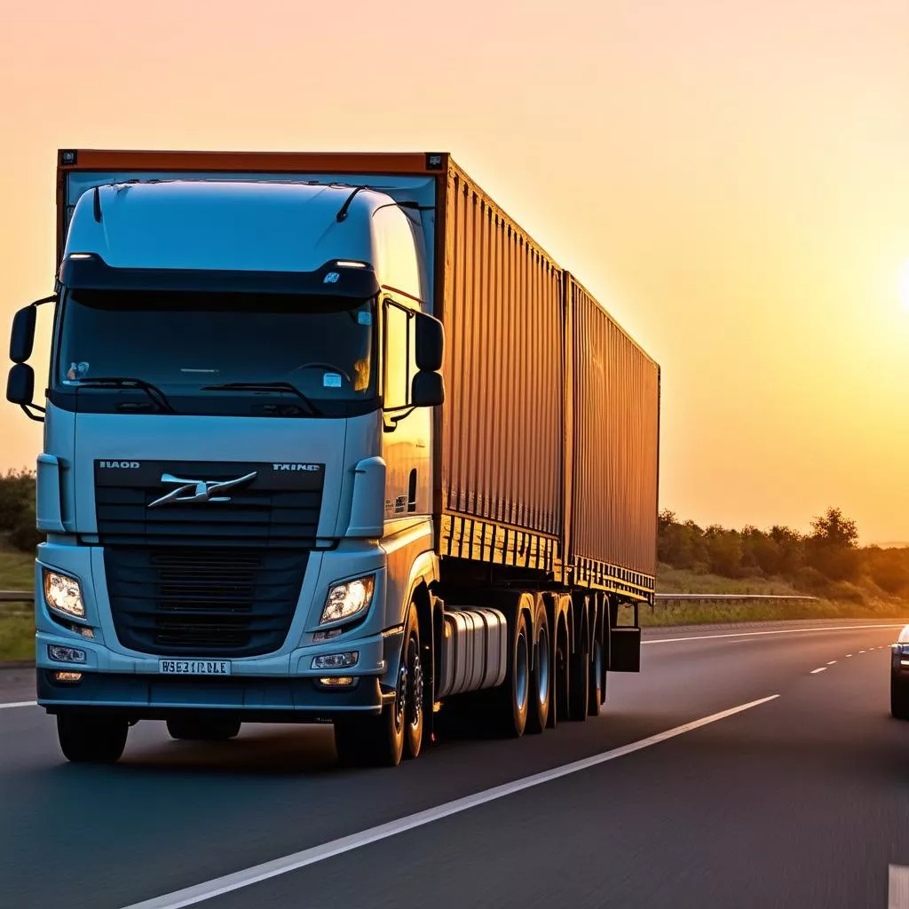 xe tải chở hàng