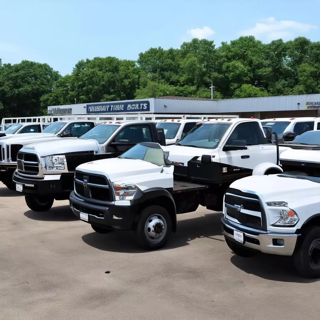 Xe tải cũ được bày bán