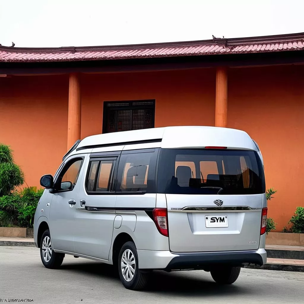 Xe van 5 chỗ SYM màu bạc
