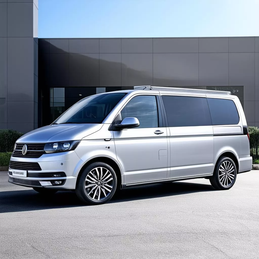 Xe van Anh màu bạc