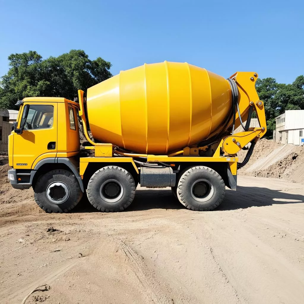 xe vận chuyển bê tông SB-92B tại công trường