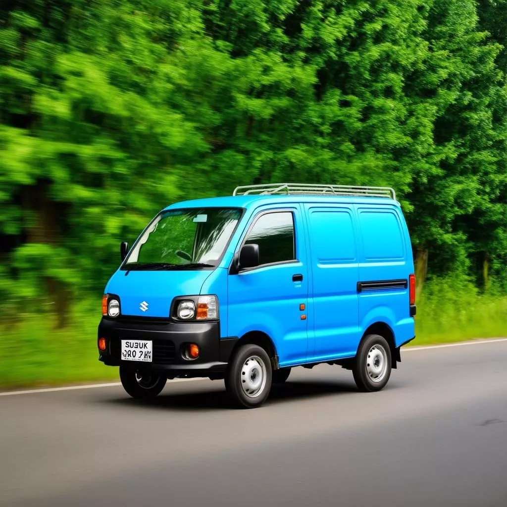 Xe Van Suzuki Carry Pro màu xanh