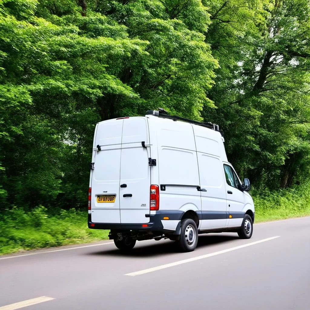 Xe van tải chở hàng