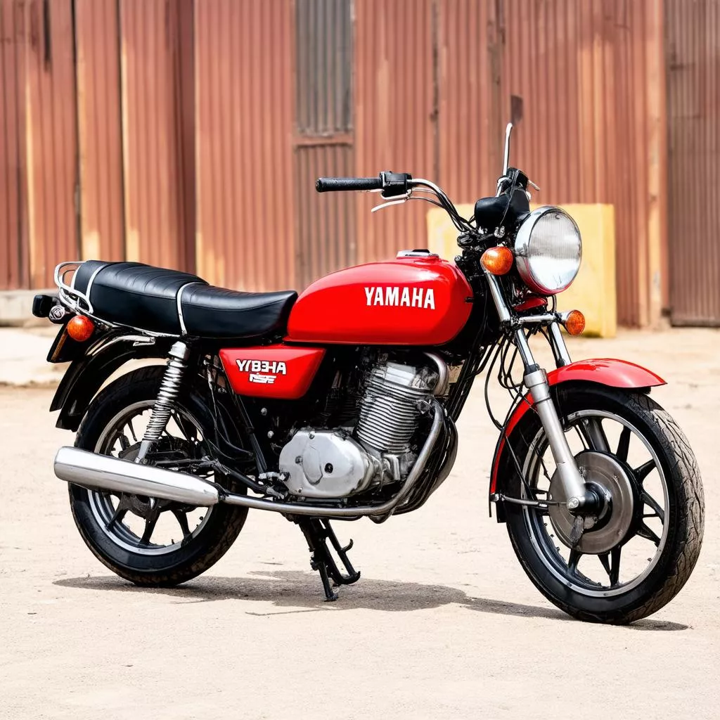 Red Yamaha YB125SP Motorcycle