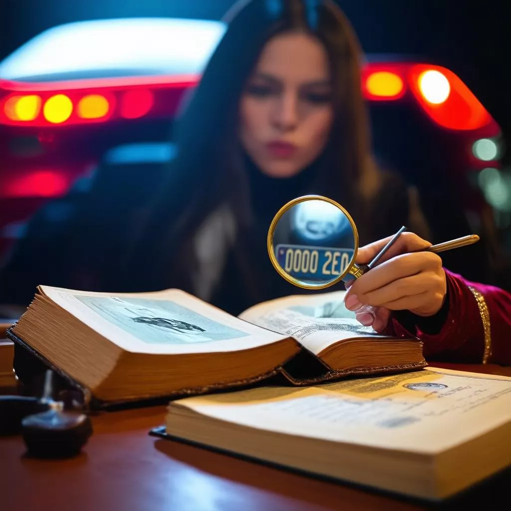 Consulting a license plate fortune teller