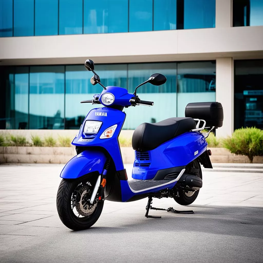 Blue Yamaha Grande Scooter