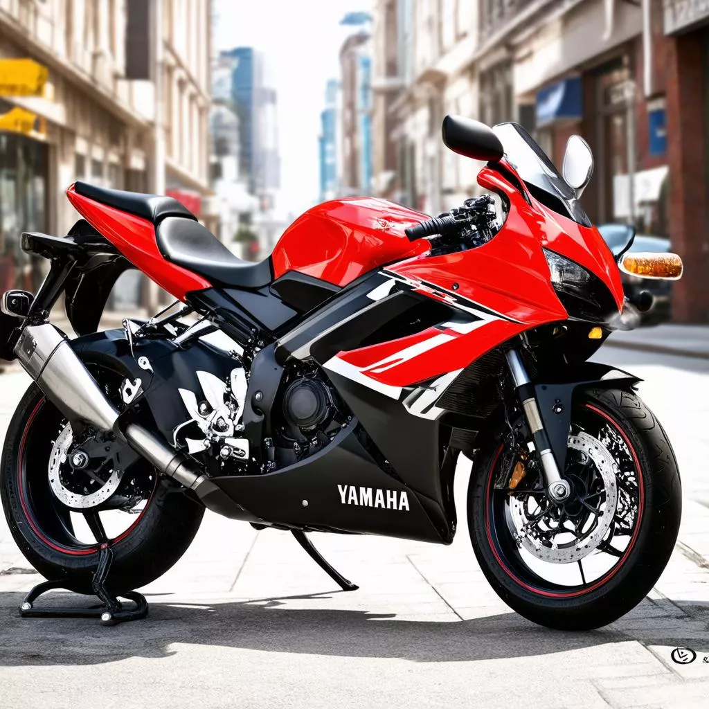 Red and Black Yamaha R3
