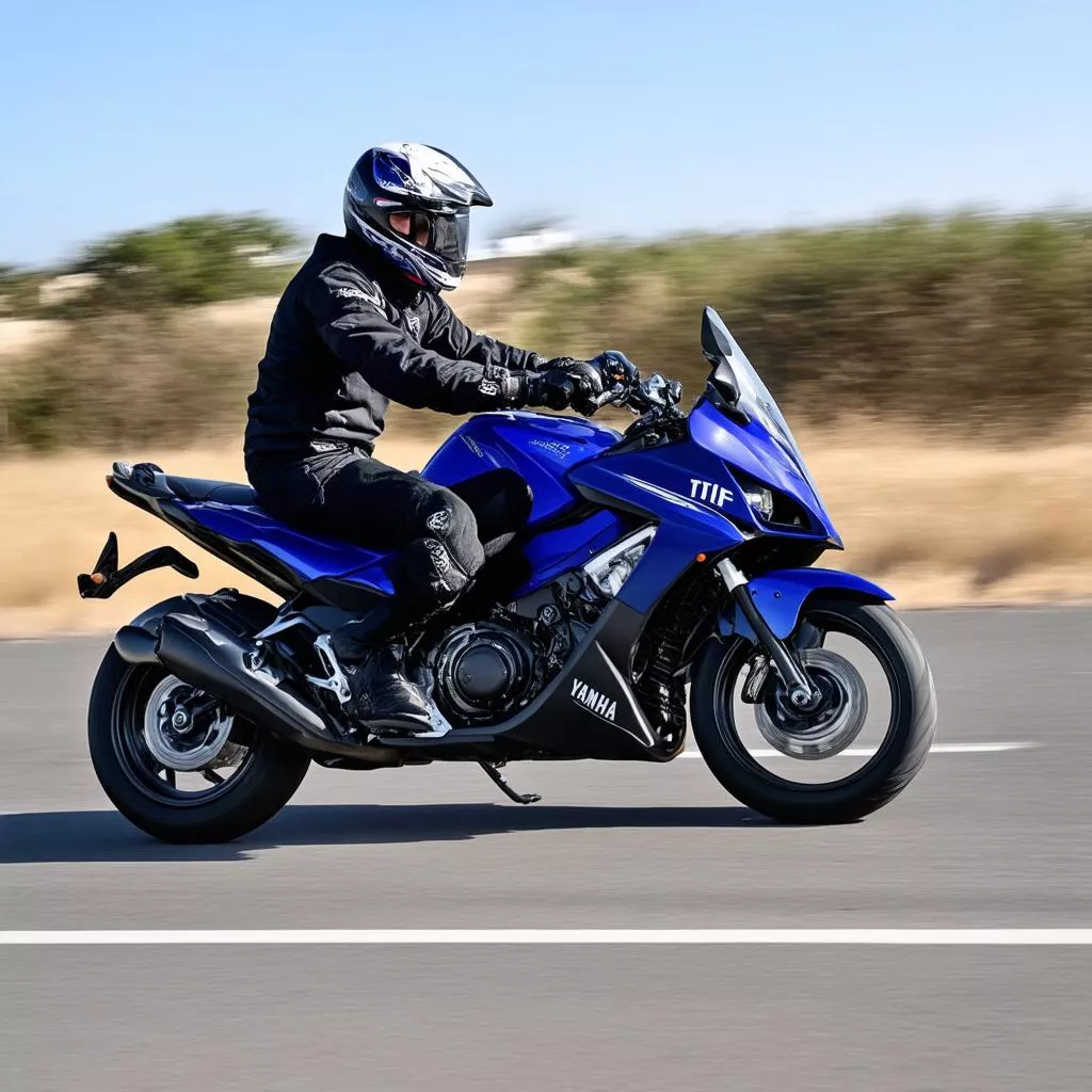 Yamaha TFX di chuyển trên đường