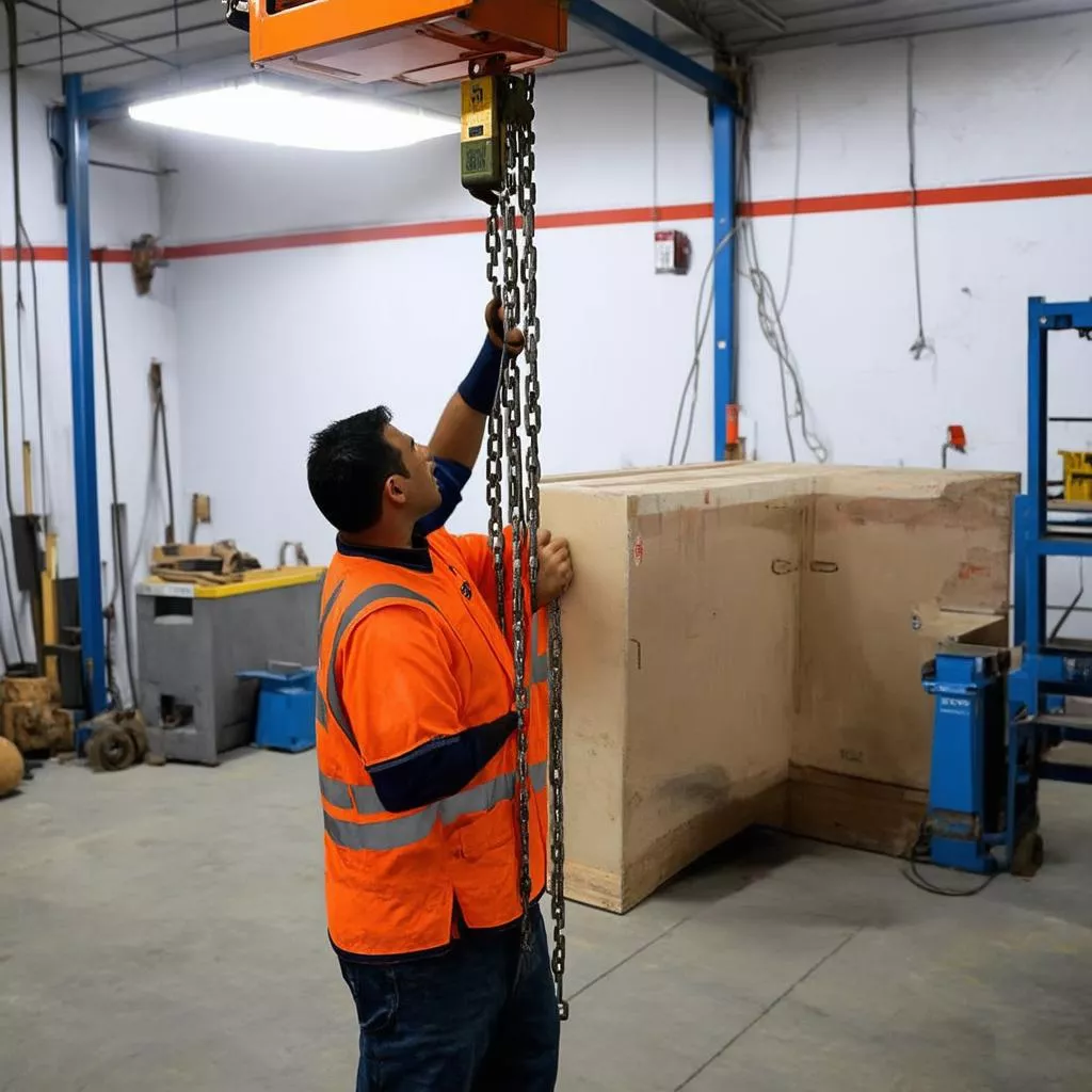 Ứng dụng palăng xích kéo tay