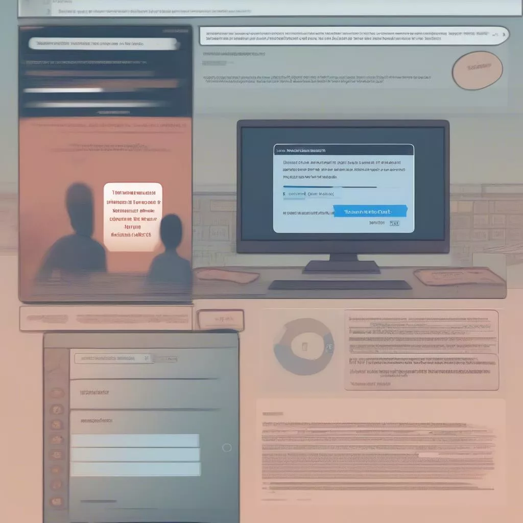 Car driving theory test computer screen