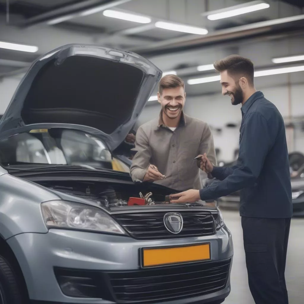 Car handover after repair