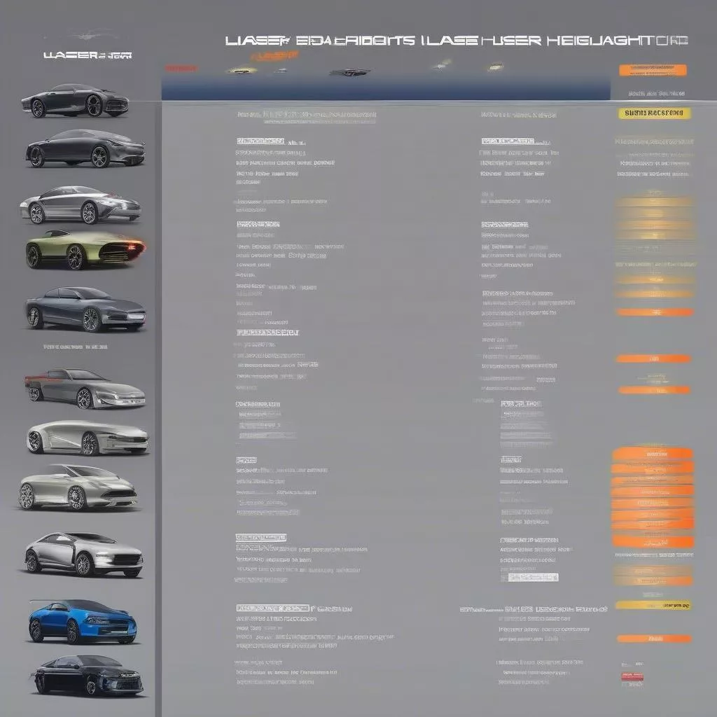 Laser headlight upgrade pricing chart