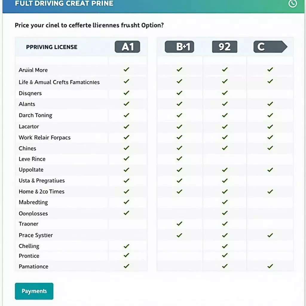 Tabela de preços para tirar a carta de condução