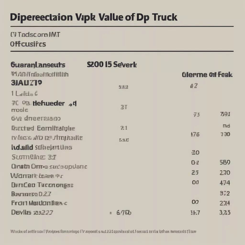 कार मूल्यह्रास मूल्य सूची