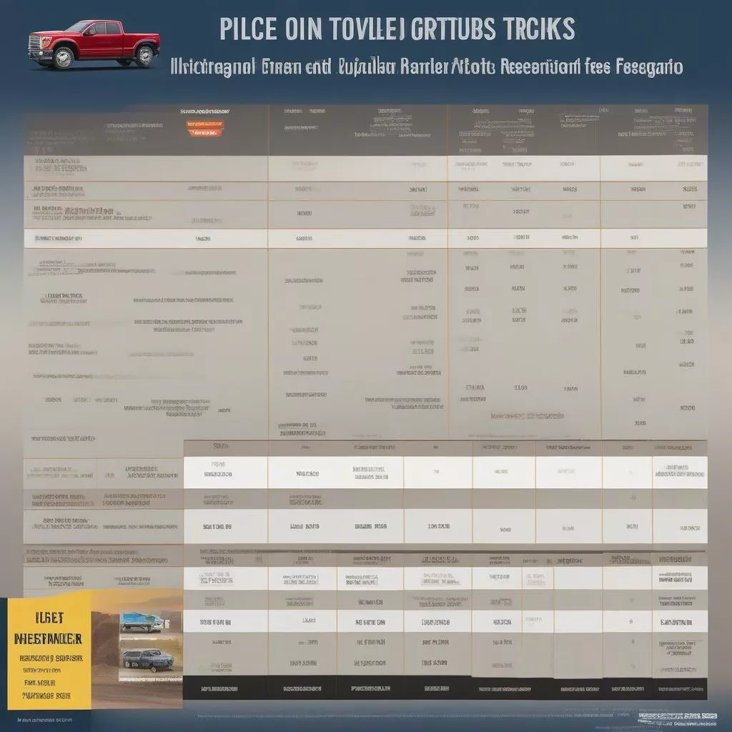 Pickup Truck Registration Fee Price List