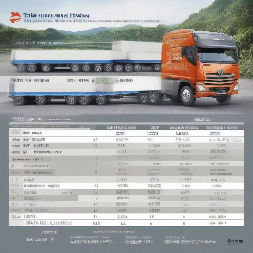 Bảng giá xe tải