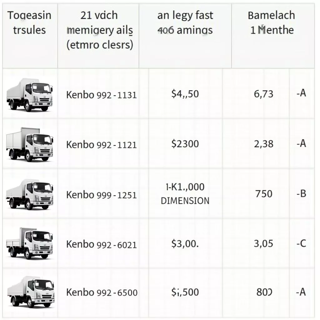Tabela de preços do Kenbo 990