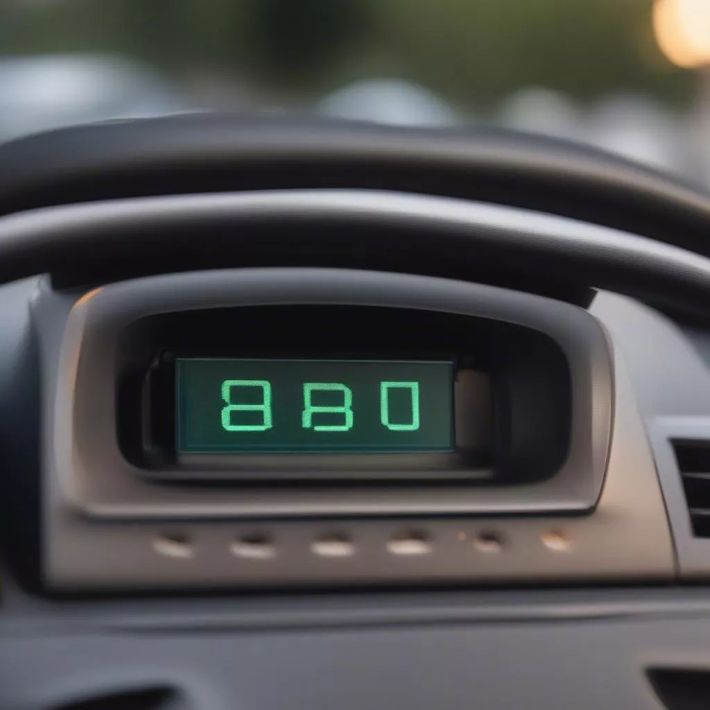 Glow-in-the-dark car phone number display
