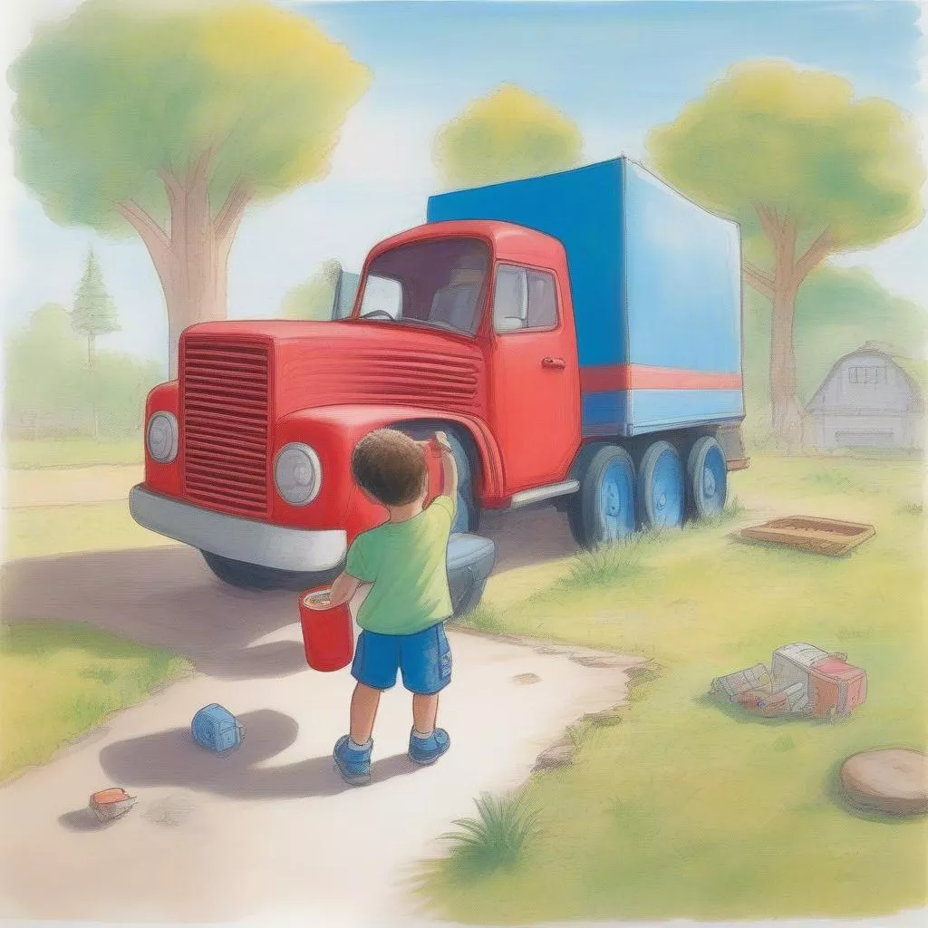 Vẽ Xe Ô Tô Mơ Ước Của Em: Từ Giấc Mơ Trẻ Thơ Đến Niềm Đam Mê Xe Tải