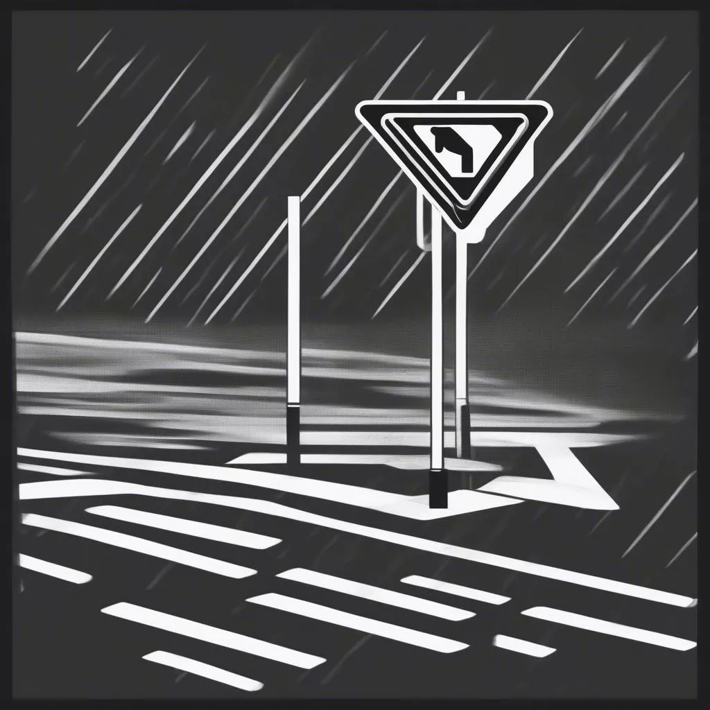 Hình ảnh tô màu biển báo dành cho người đi bộ