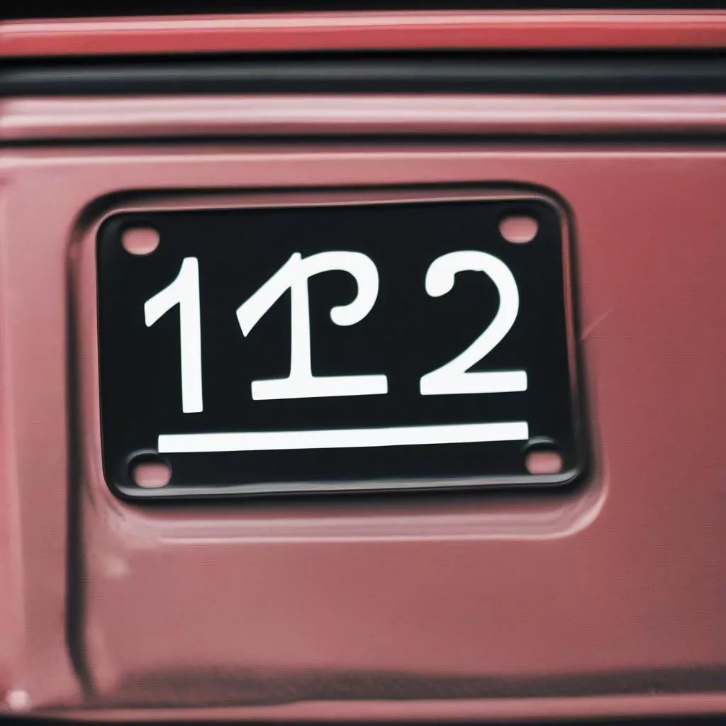 License plate number 12 and Feng Shui