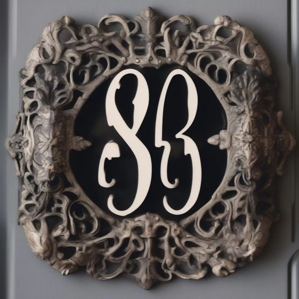 Modern house number sign