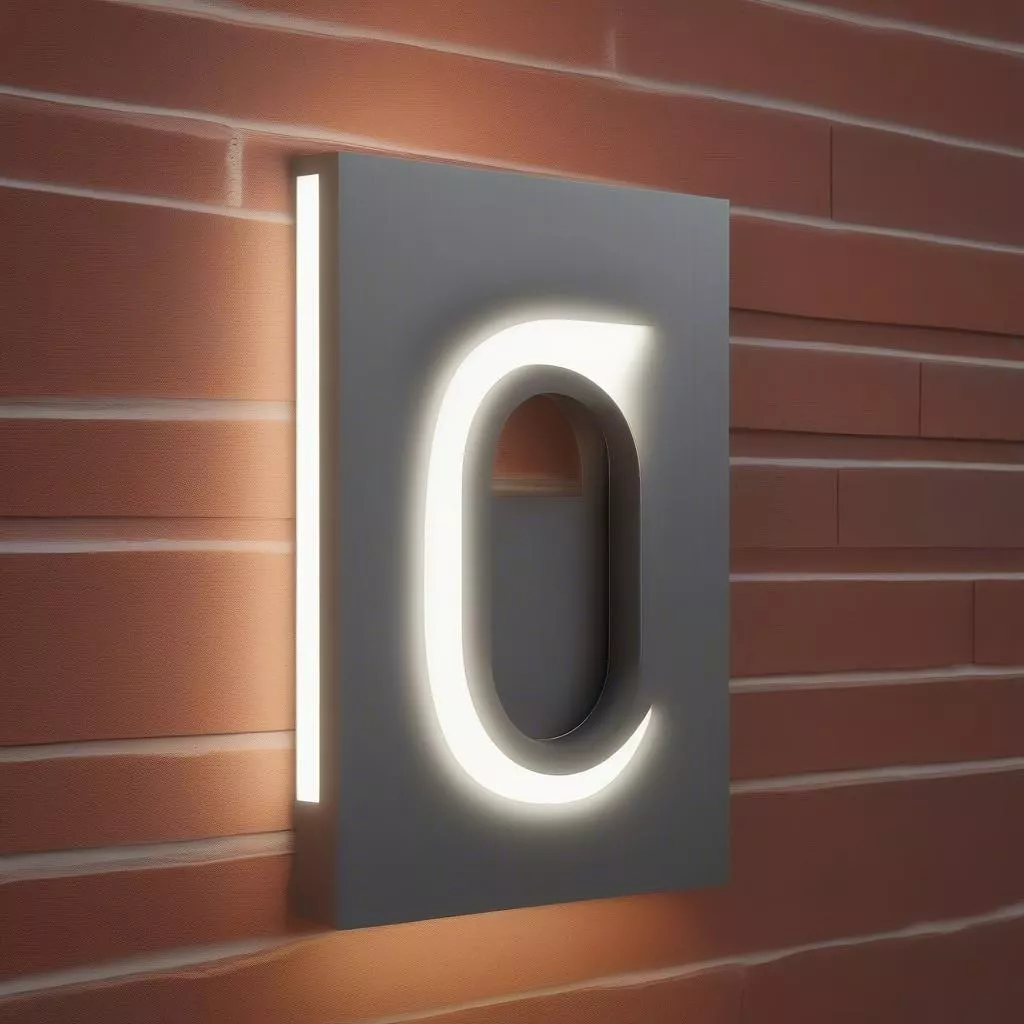 Modern house number sign
