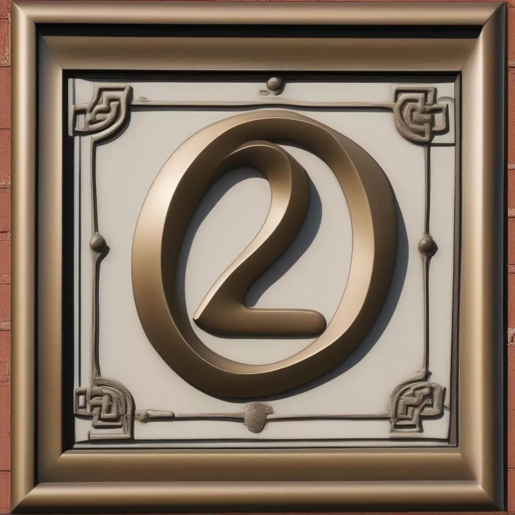 Plat nomor rumah yang dirancang berdasarkan feng shui untuk membawa keberuntungan bagi pemilik rumah