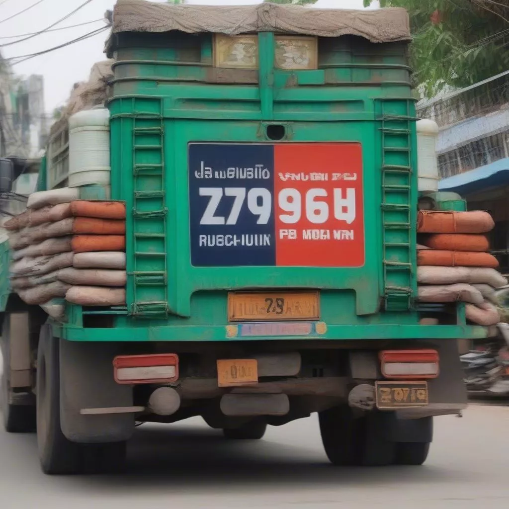 Biển số ô tô loại xe tải