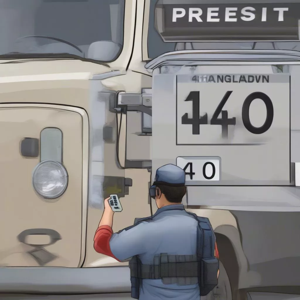 License plate 40 is randomly assigned