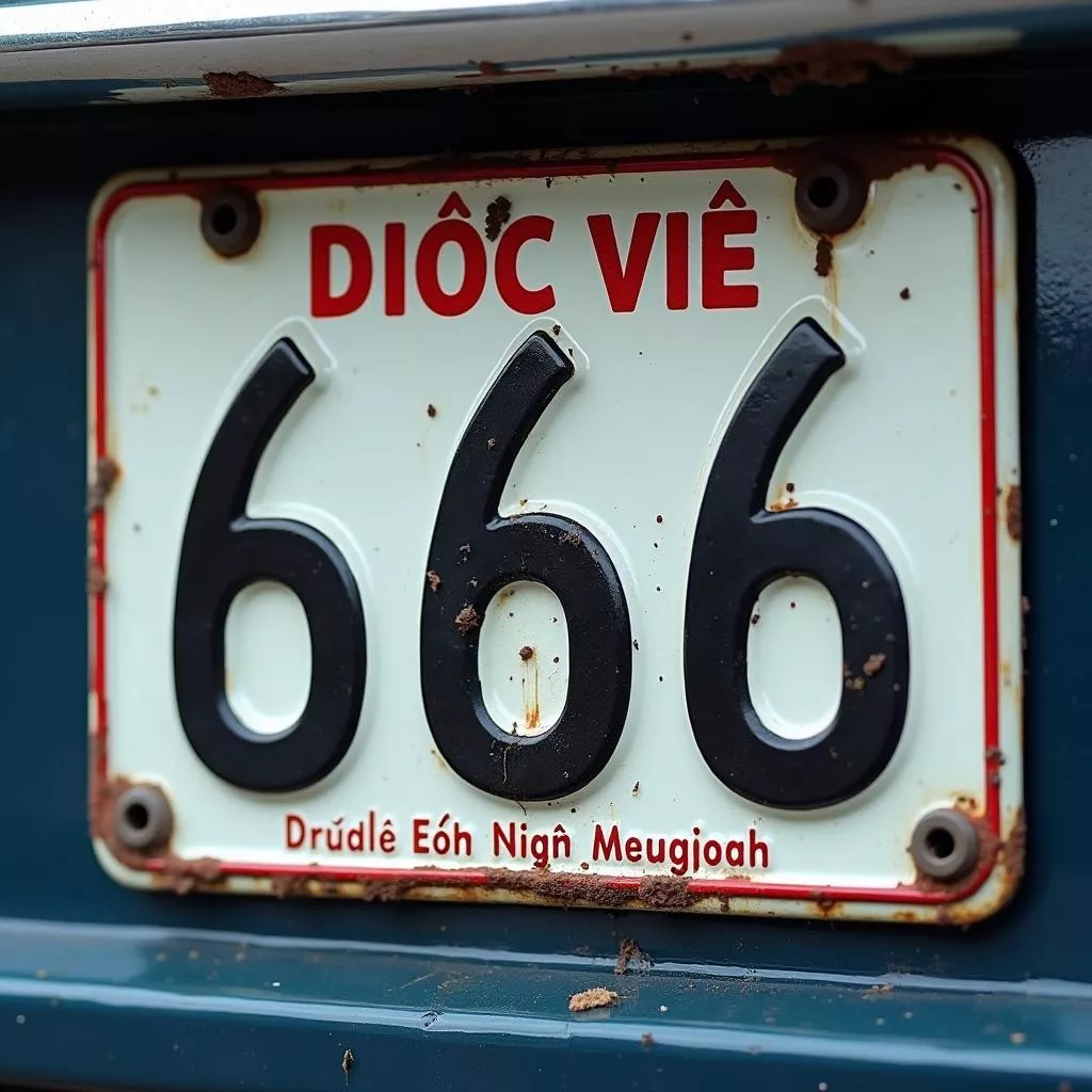 Attribution aléatoire d'une plaque d'immatriculation avec le numéro 666