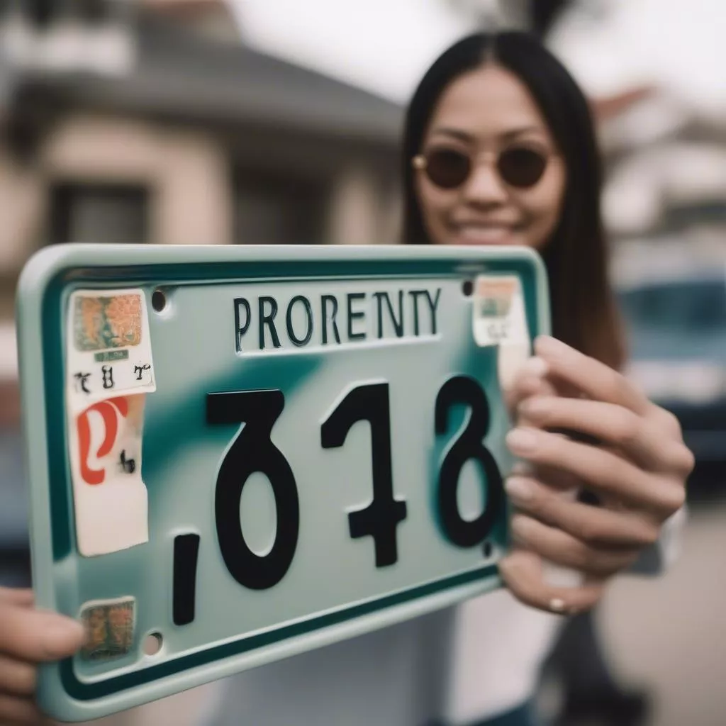 Lucky license plate according to feng shui