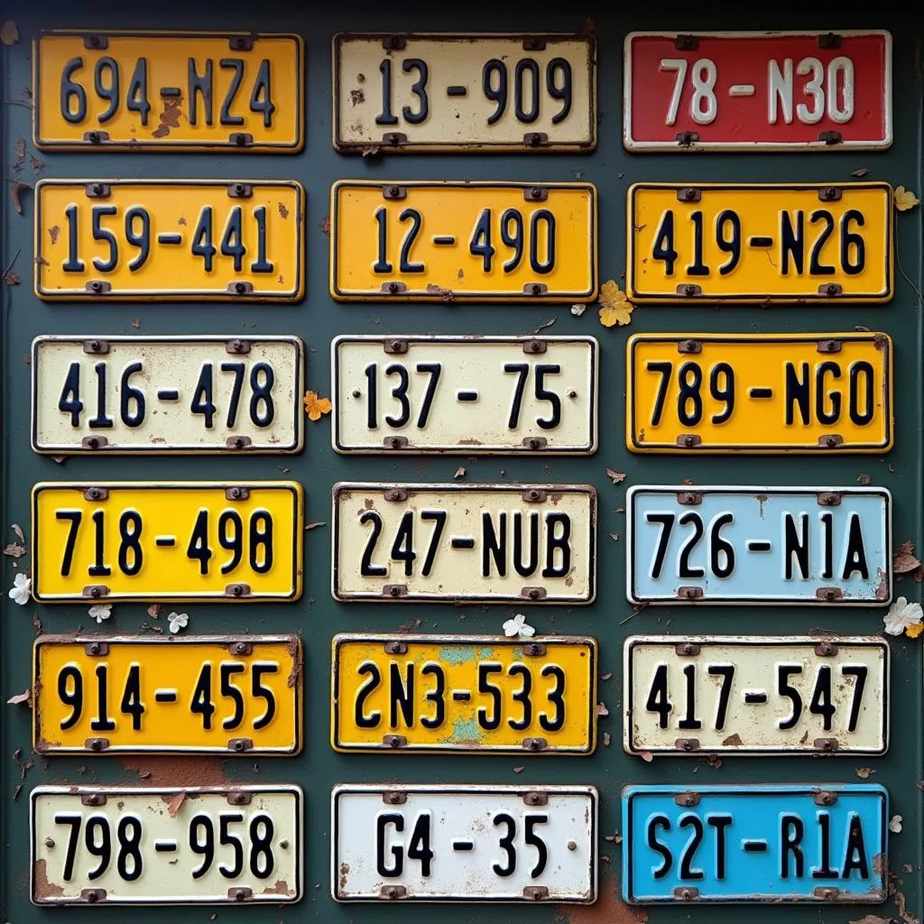 Hình ảnh minh họa các loại biển số xe đẹp, được cho là mang lại may mắn