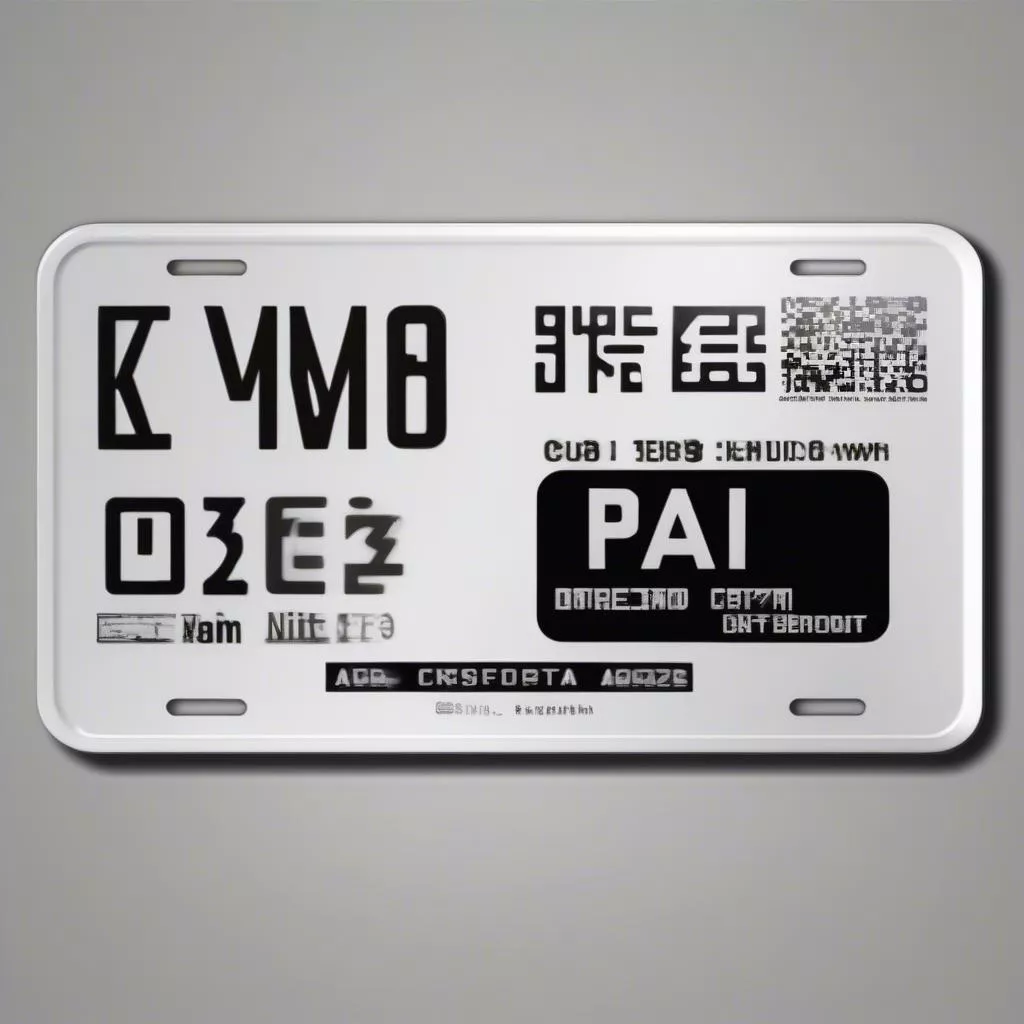 Modern Vietnamese license plate