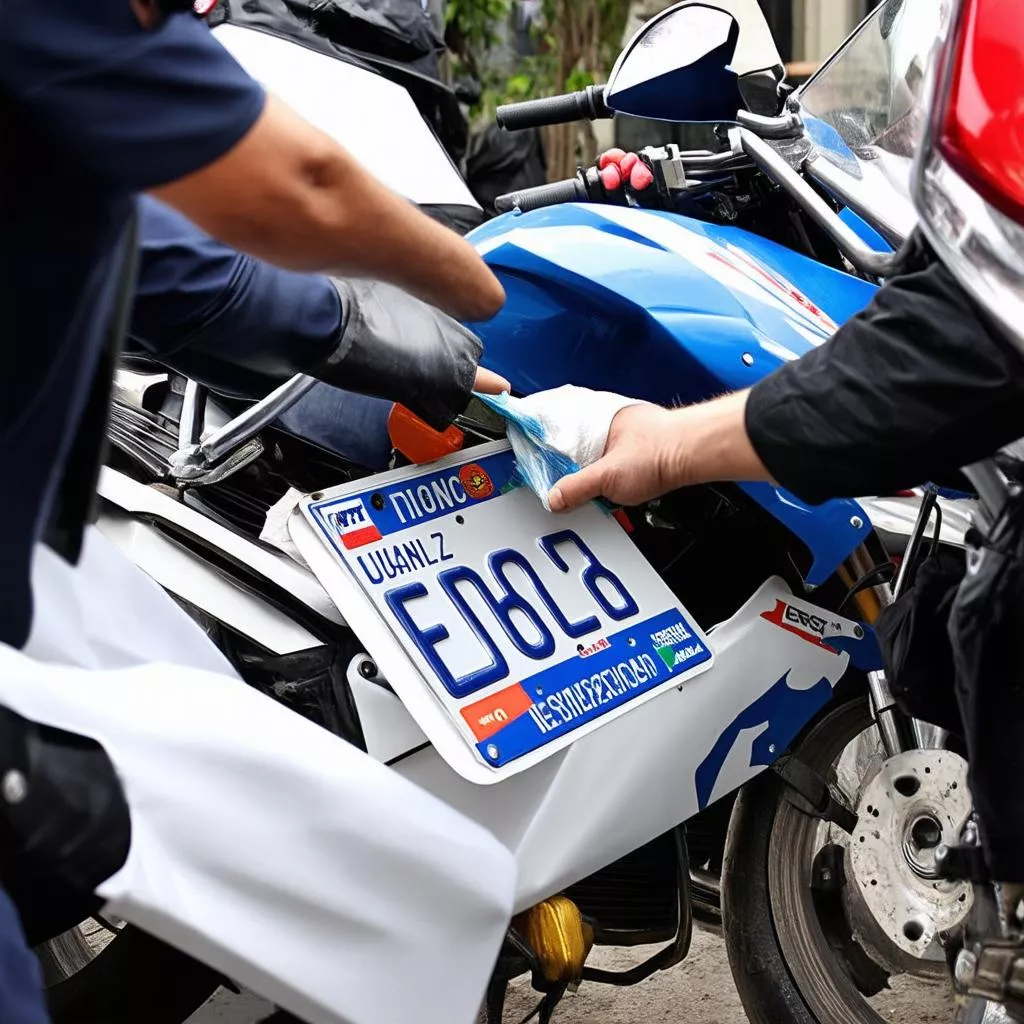 Biển số xe máy giả