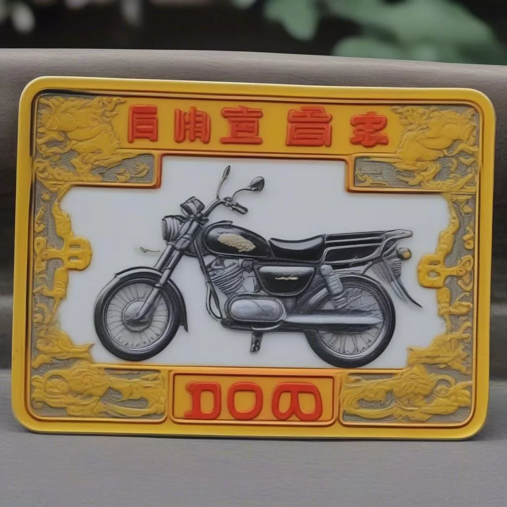 Kien Giang motorcycle license plate with feng shui elements