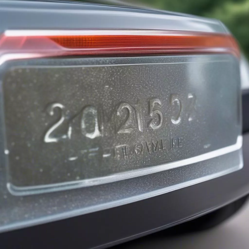 Biển số xe ô tô được bọc mica