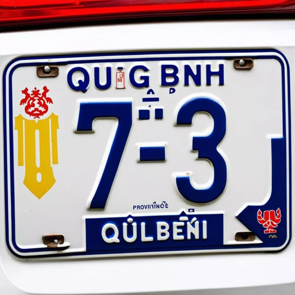 What is the Vehicle License Plate Code for Quang Binh, Vietnam?