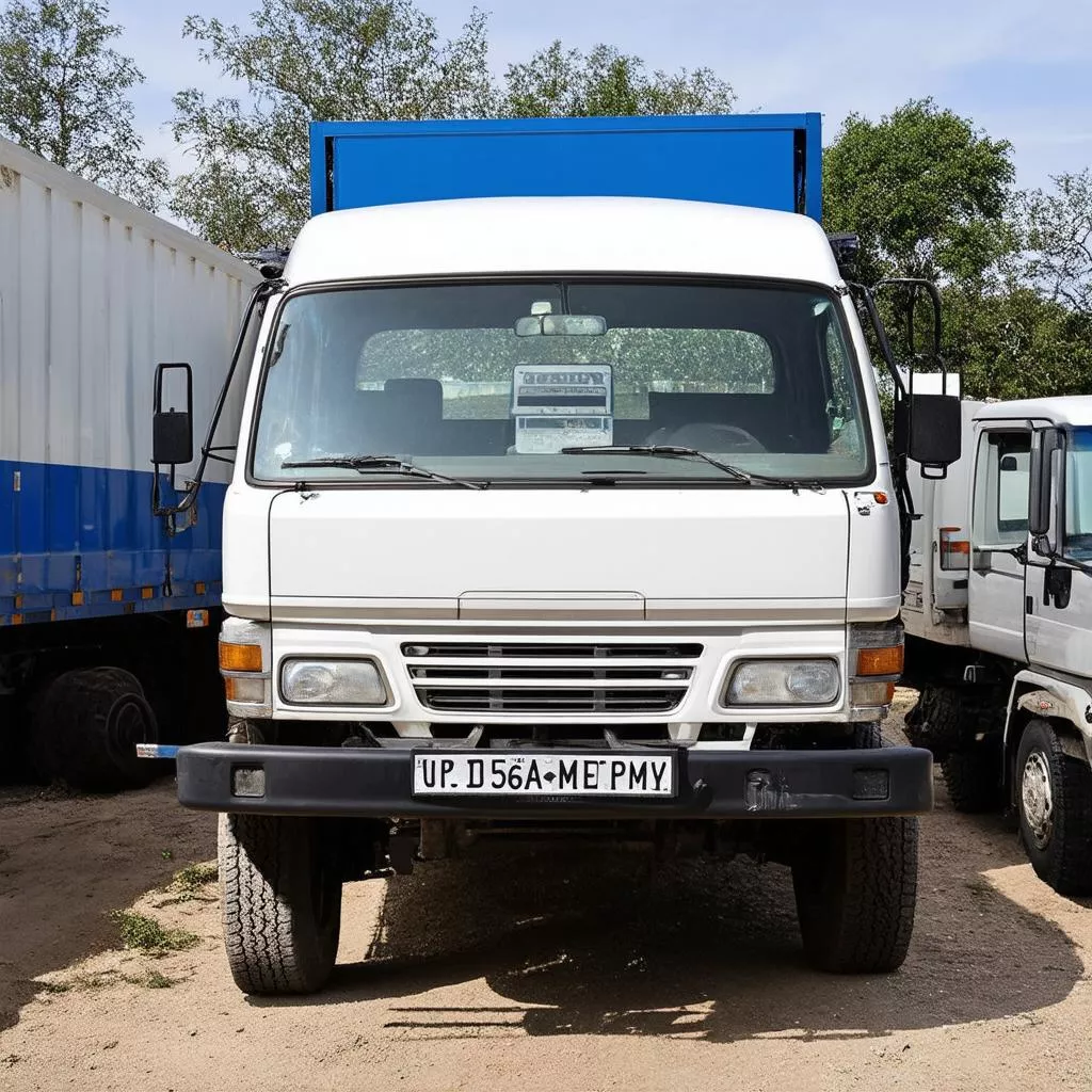 Plaque d'immatriculation de camion
