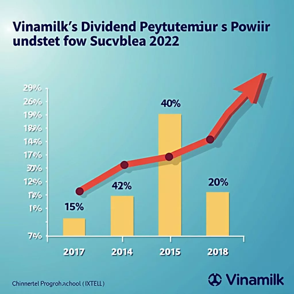 Biểu đồ thể hiện xu hướng chi trả cổ tức của Vinamilk