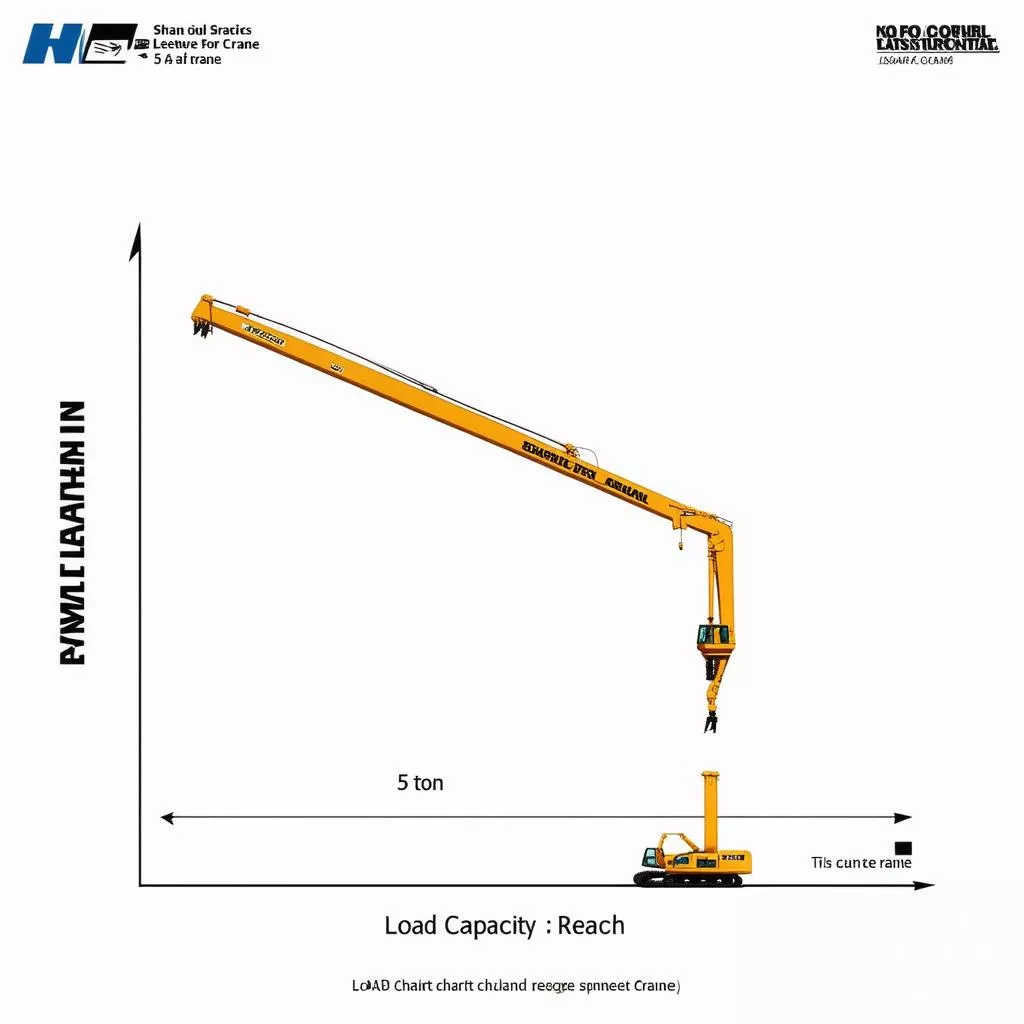 Biểu đồ tải trọng cẩu 5 tấn