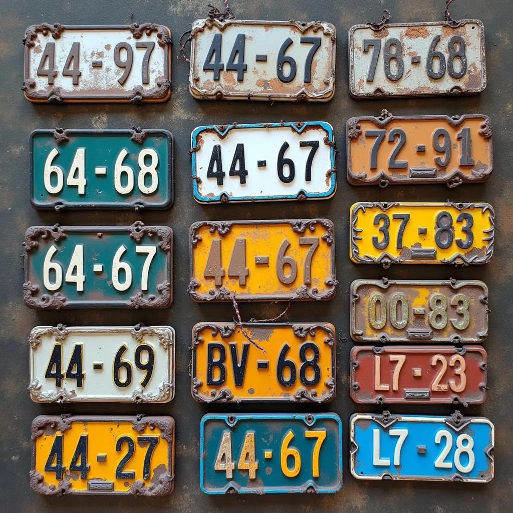 独特的 67 卡车牌照收藏