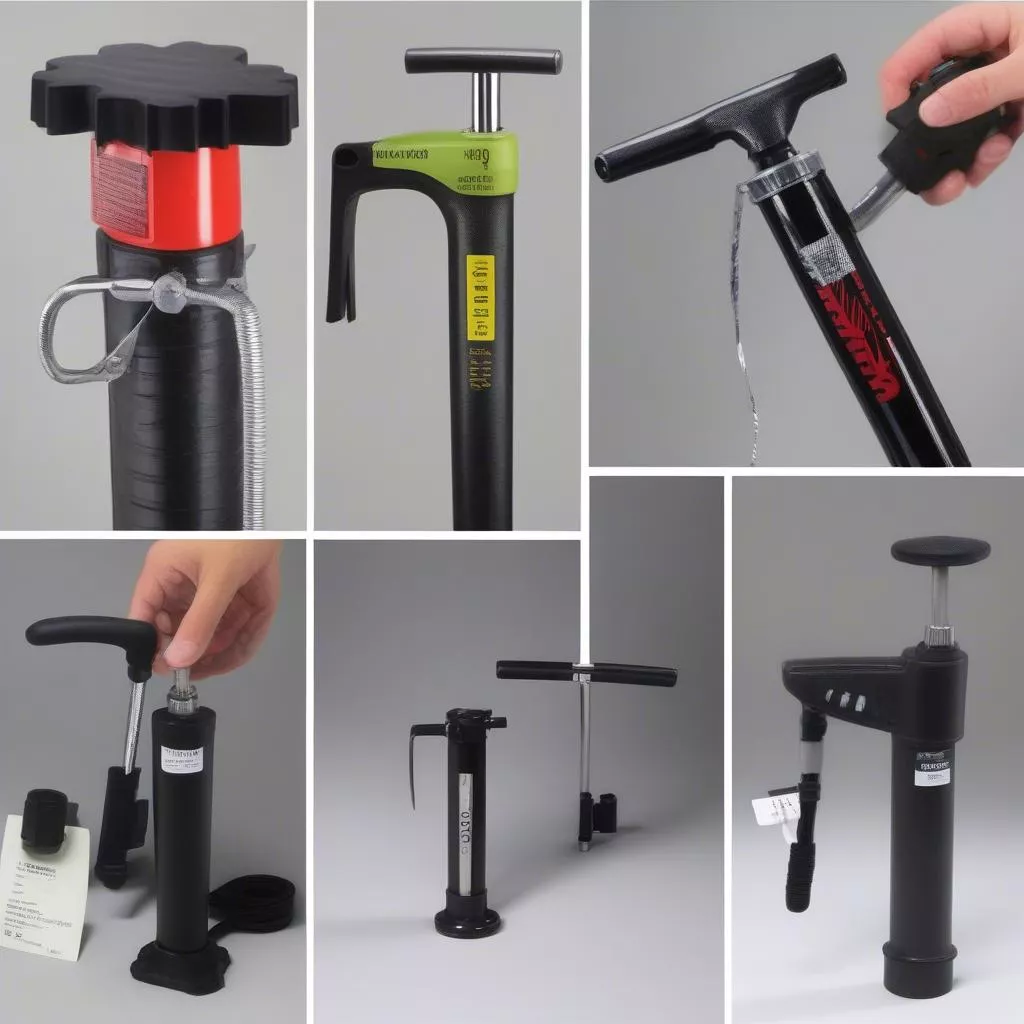 Foot pump for a truck