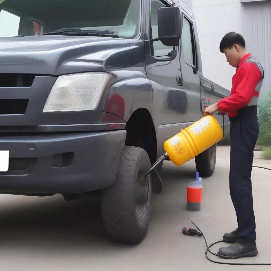 Bơm lốp xe tải Dongfeng B180