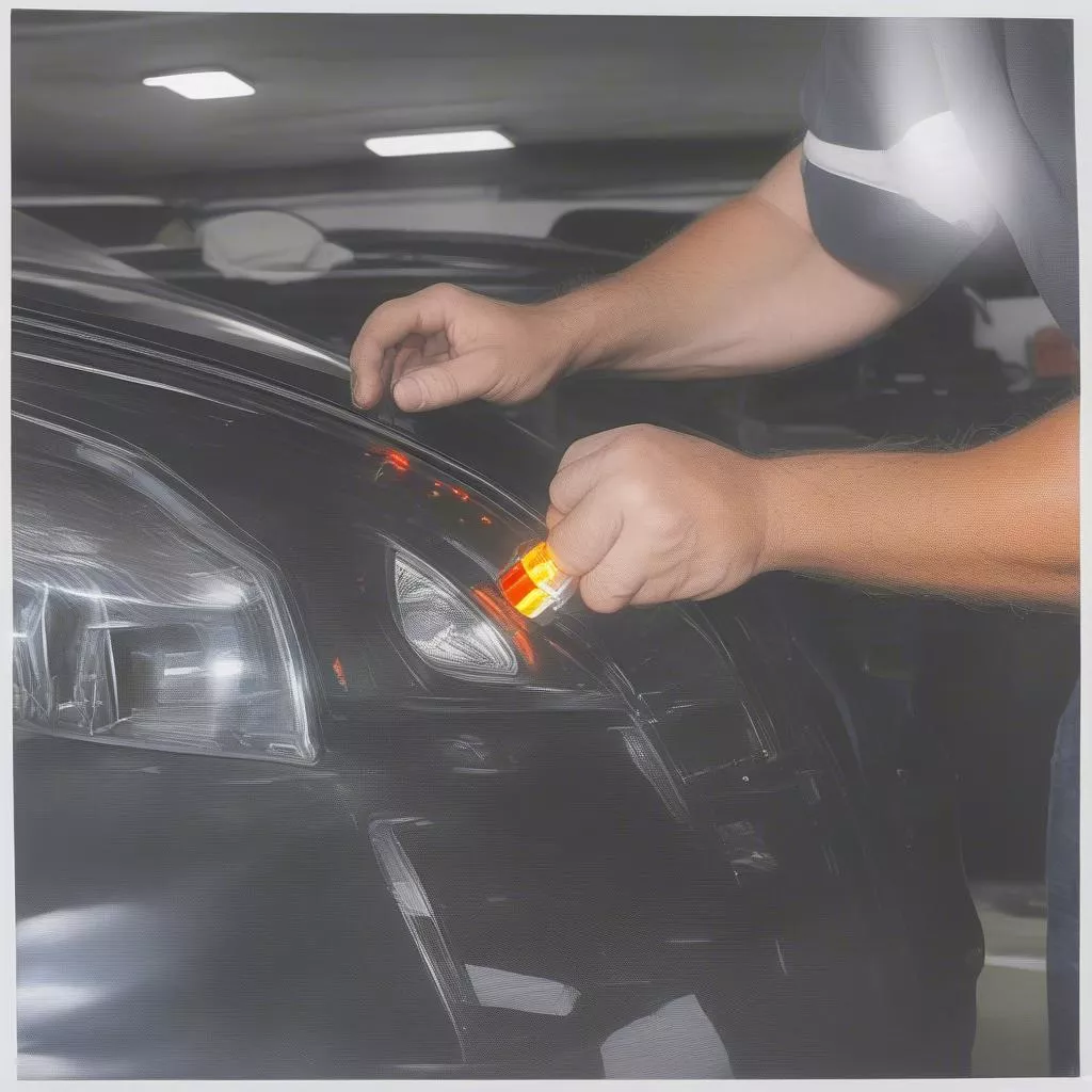 Bóng đèn xi nhan LED lắp đặt