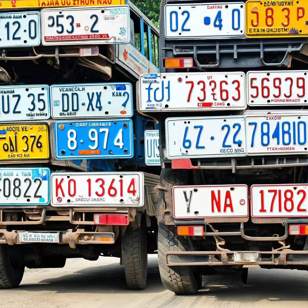 Các loại biển số xe tải phổ biến